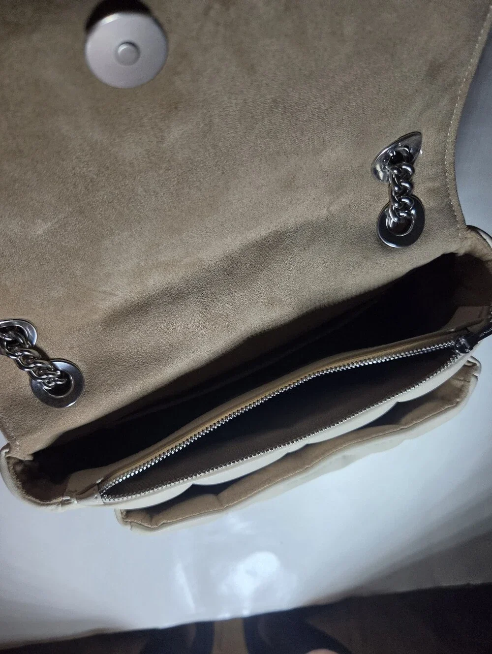 New Coach Klare puffy cream bag